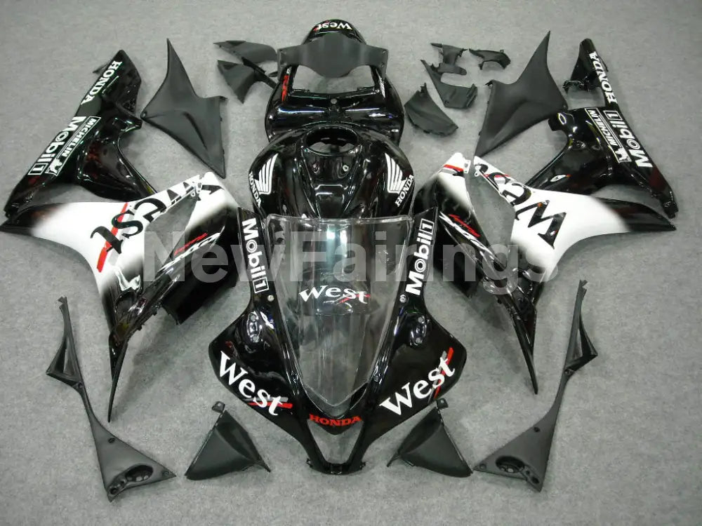 Schwarz Und Weiss West Cbr600rr 03 04 Verkleidungsset 1