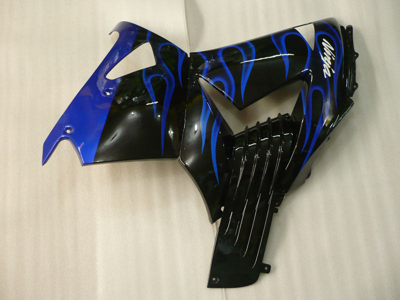 Black and Blue Flame - NINJA ZX-14R 06-11 Fairing Kit