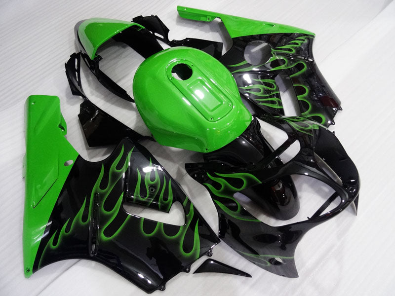 Black and Green Flame - NINJA ZX-12R 00-01 Fairing Kit