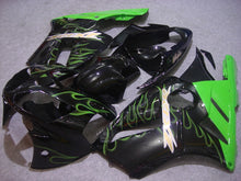 Load image into Gallery viewer, Black and Green Flame - NINJA ZX-12R 02-04 Fairing Kit