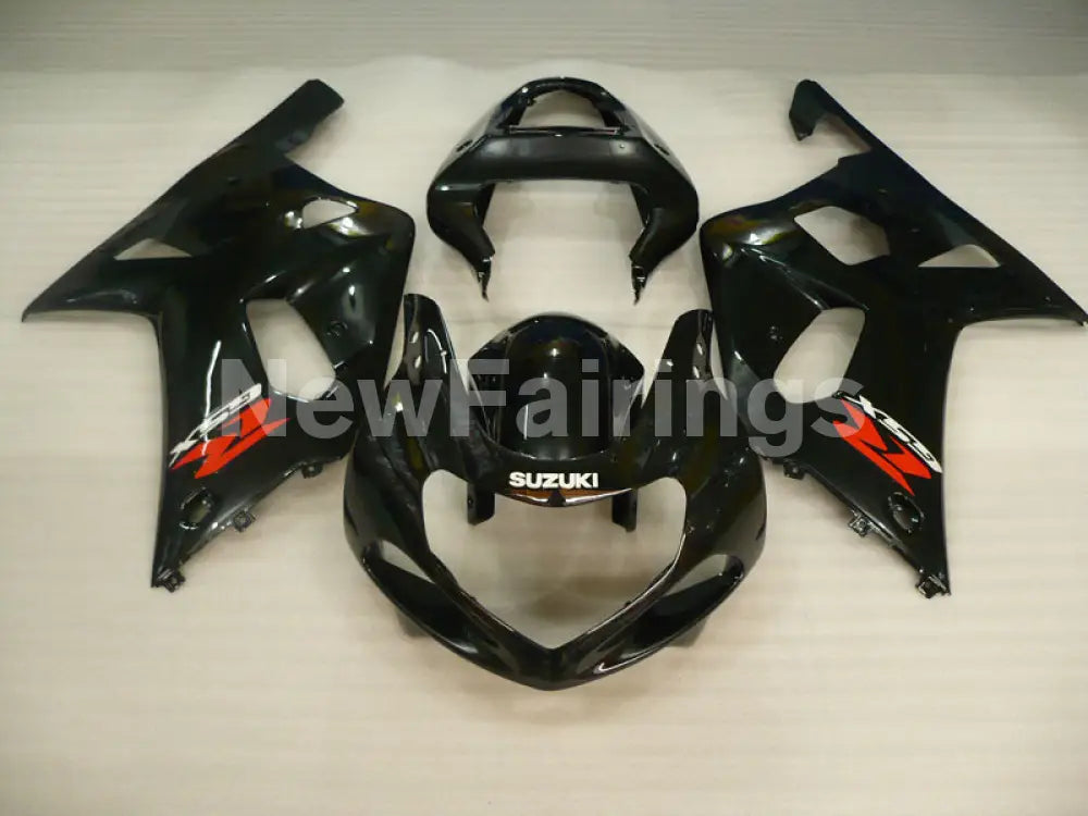 Black and Matte Black Factory Style - GSX-R600 01-03 Fairing Kit
