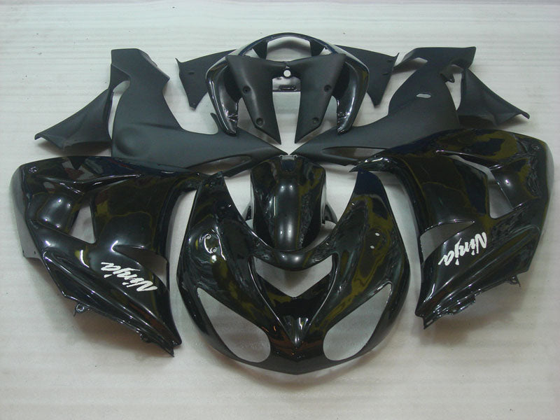 Black and Matte Black Factory Style - NINJA ZX-10R 06-07 Fairing Kit