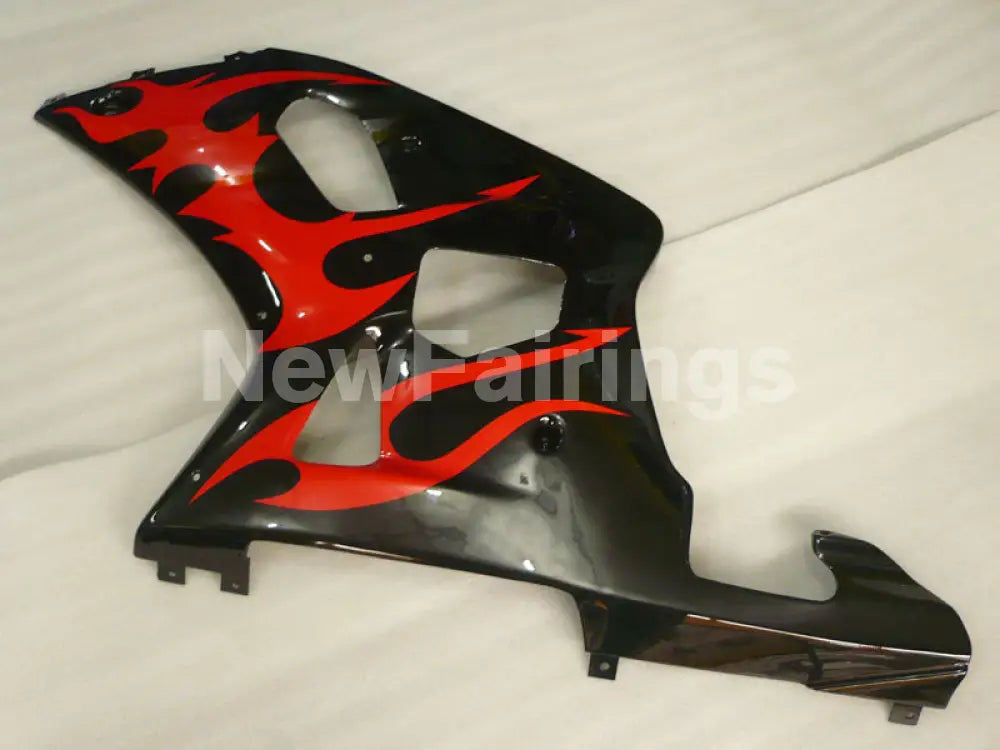Black and Red Flame - GSX-R600 01-03 Fairing Kit