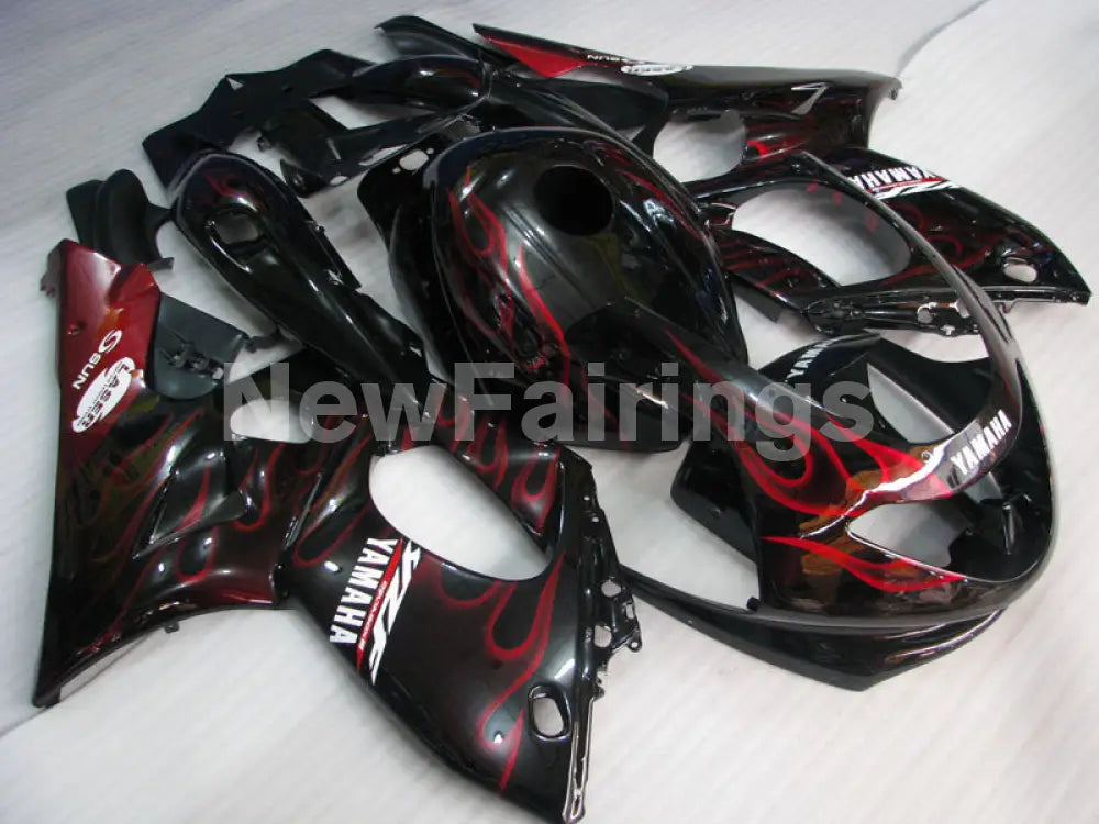 Black and Red Flame - YZF600R Thundercat 96-07 Fairing Kit