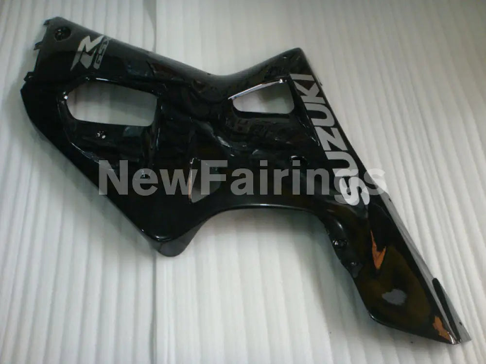Black with Silver Decals Factory Style - GSX-R600 01-03 Fairing Kit