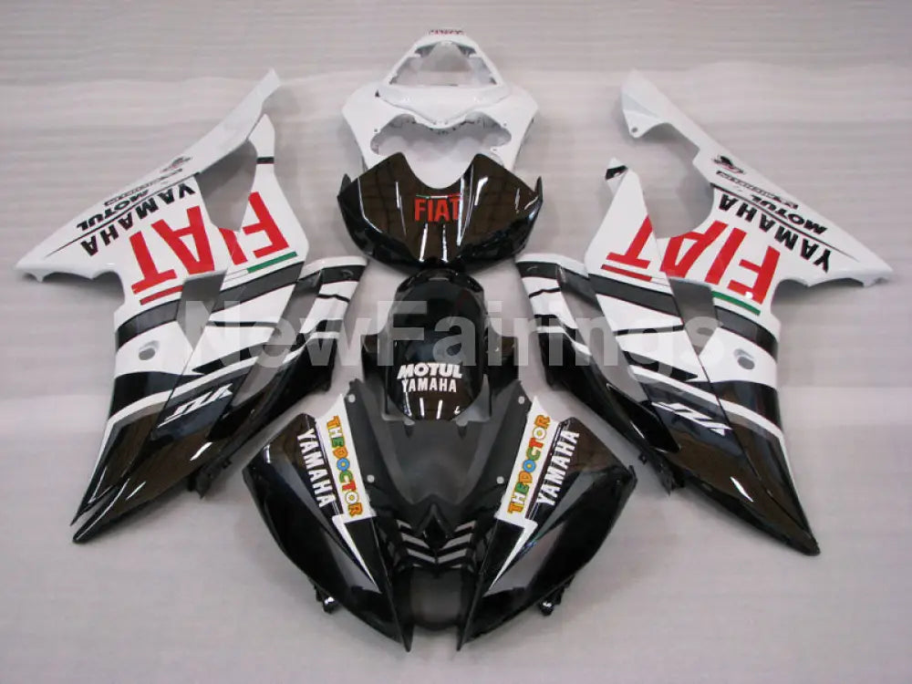 Black and White FIAT - YZF-R6 08-16 Fairing Kit Vehicles & Parts > Vehicle Parts & Accessories > Motor Vehicle Parts >