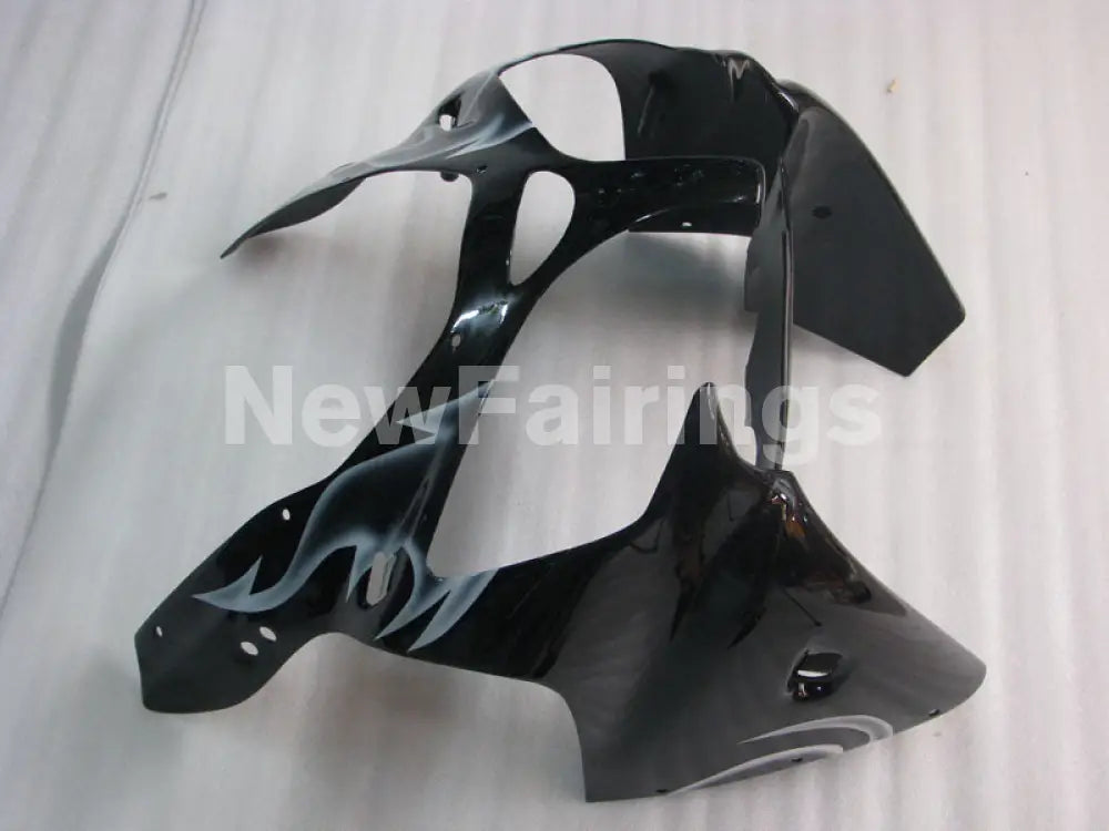 Black and White Flame NINJA ZX 6R 00 02 Fairing Kit