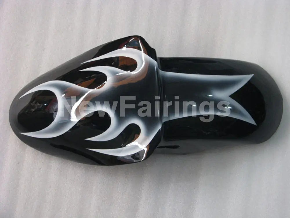 Black and White Flame NINJA ZX 6R 00 02 Fairing Kit