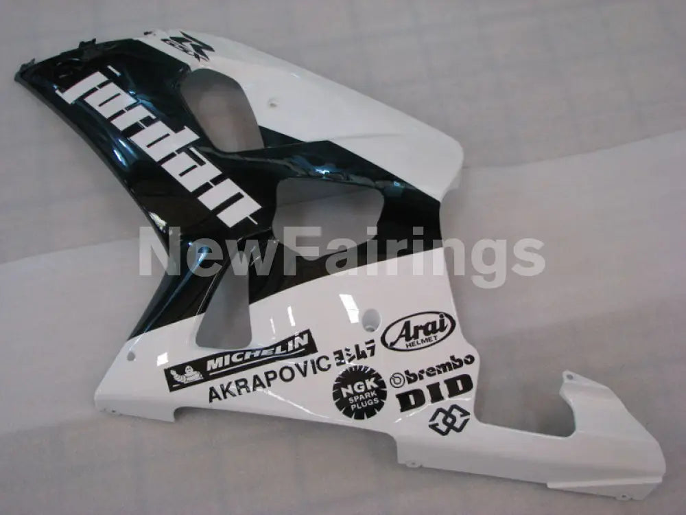 Black and White Jordan - GSX-R600 01-03 Fairing Kit