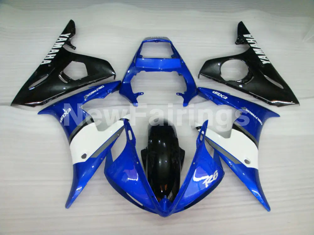 Blue and White Black Factory Style YZF R6 05 Fairing Kit – NewFairings