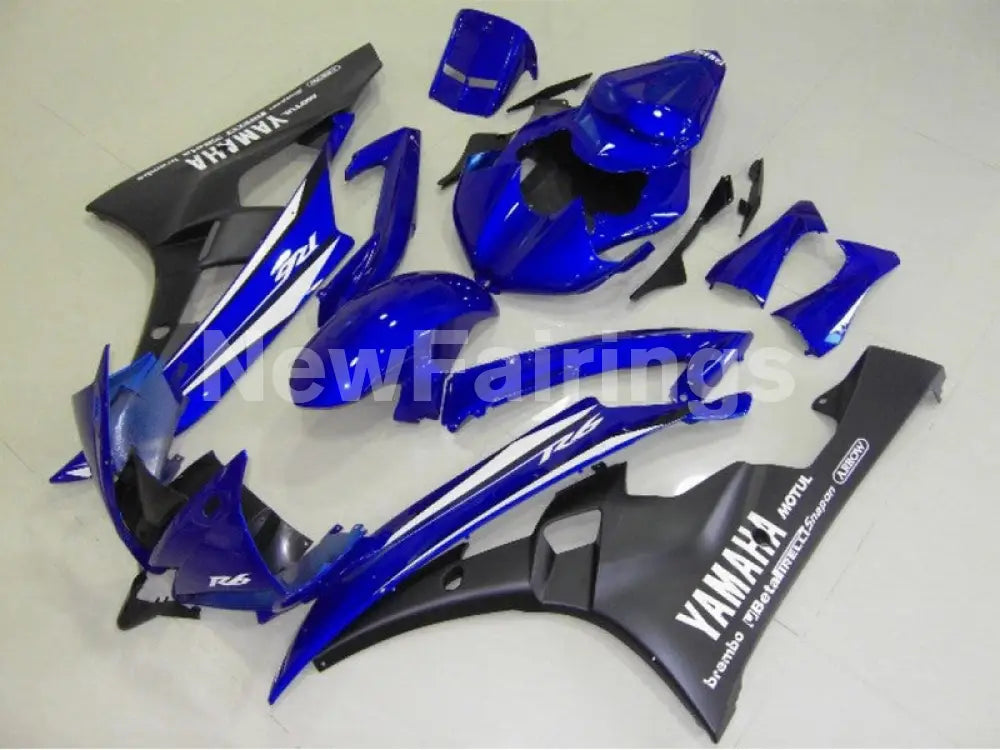 Blue and Matte Black Factory Style - YZF-R6 06-07 – NewFairing