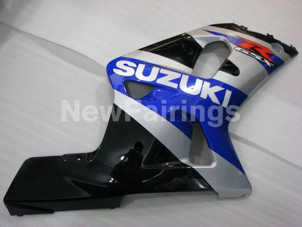 Blue and Silver Black Factory Style - GSX-R600 01-03 Fairing Kit
