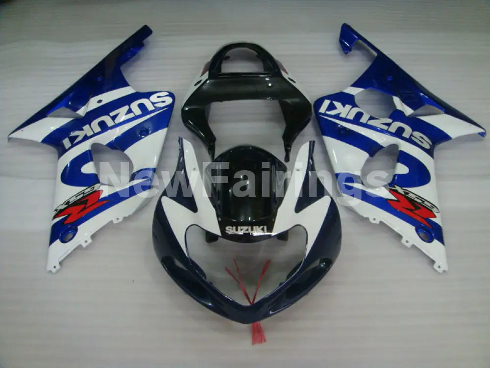 Blue and White Black Factory Style - GSX-R1000 00-02 Fairing Kit