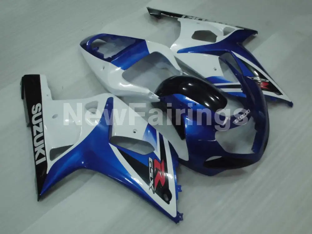 Blue and White Black Factory Style - GSX-R600 01-03 Fairing Kit