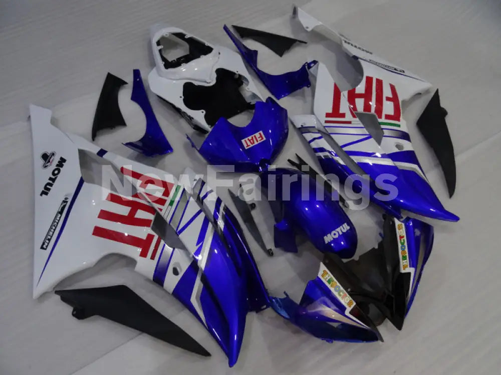 Blue and White FIAT - YZF-R6 08-16 Fairing Kit Vehicles & Parts > Vehicle Parts & Accessories > Motor Vehicle Parts >