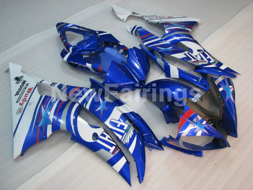 Blue and White Star - YZF-R6 08-16 Fairing Kit Vehicles & Parts > Vehicle Parts & Accessories > Motor Vehicle Parts >