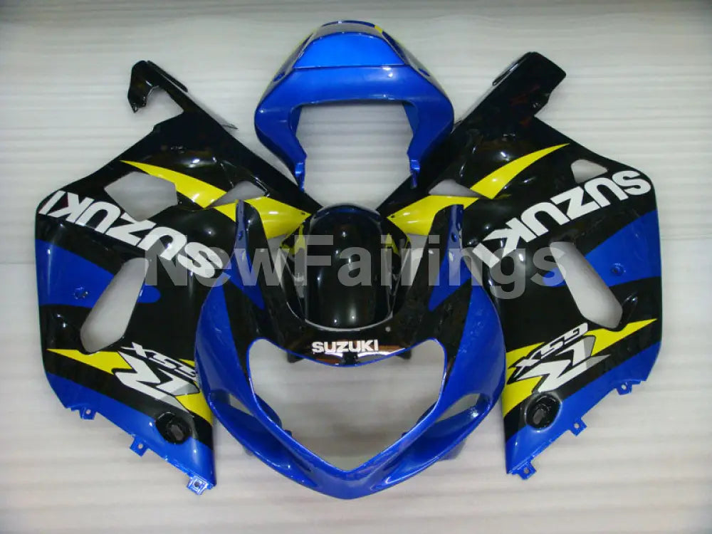 Blue and Yellow Black Factory Style - GSX-R600 01-03 Fairing Kit