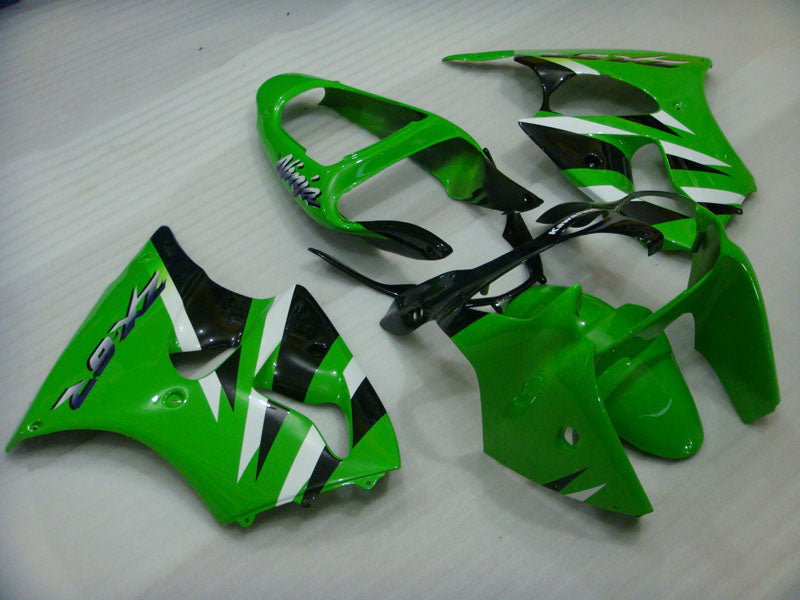 Green and Black Factory Style - NINJA ZX-6R 00-02 Fairing