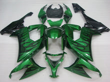 Load image into Gallery viewer, Green and Black Flame - NINJA ZX-10R 08-10 Fairing Kit