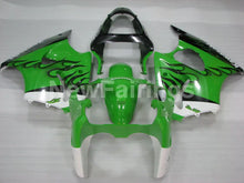 Load image into Gallery viewer, Green and Black Flame NINJA ZX 6R 00 02 Fairing Kit