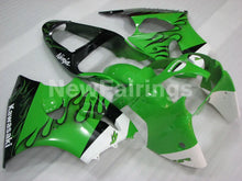 Load image into Gallery viewer, Green and Black Flame NINJA ZX 6R 00 02 Fairing Kit