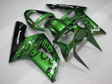 Load image into Gallery viewer, Green and Black Flame - NINJA ZX-6R 03-04 Fairing Kit