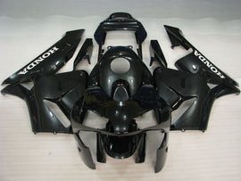 All Black with white decals Factory Style - CBR600RR 03-04 Fairing Kit