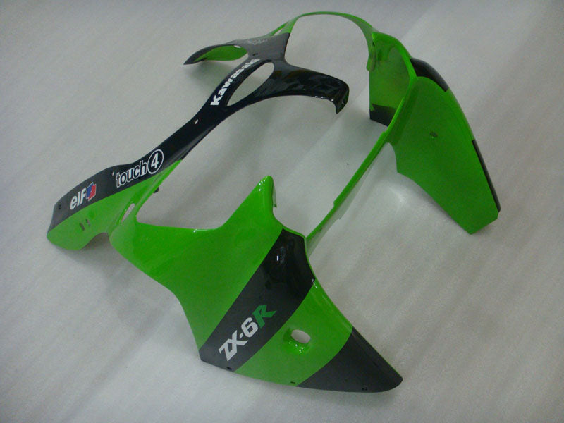 Green and Black Monster - NINJA ZX-6R 00-02 Fairing Kit