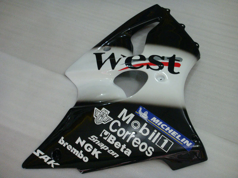Black and White West - NINJA ZX-6R 00-02 Fairing Kit