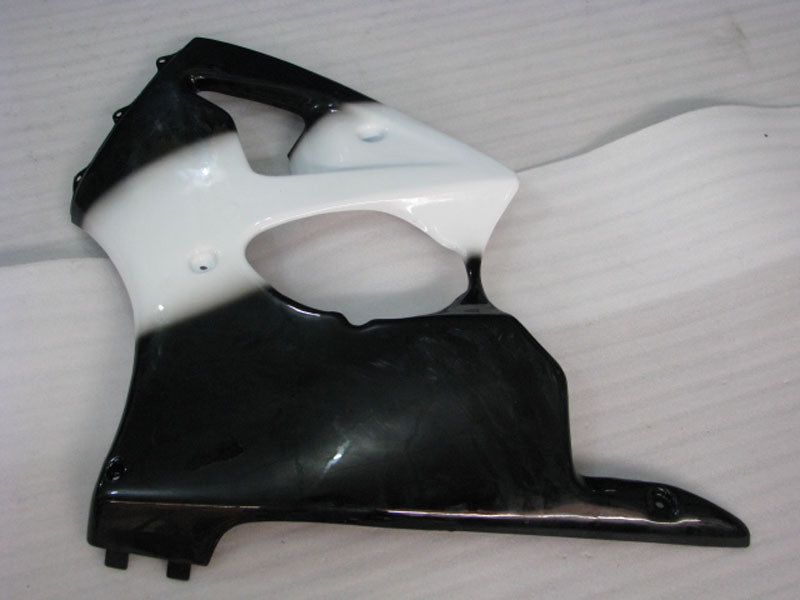 Black and White No decals - NINJA ZX-6R 00-02 Fairing Kit