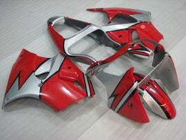 Red and Silver Factory Style - NINJA ZX-6R 00-02 Fairing Kit