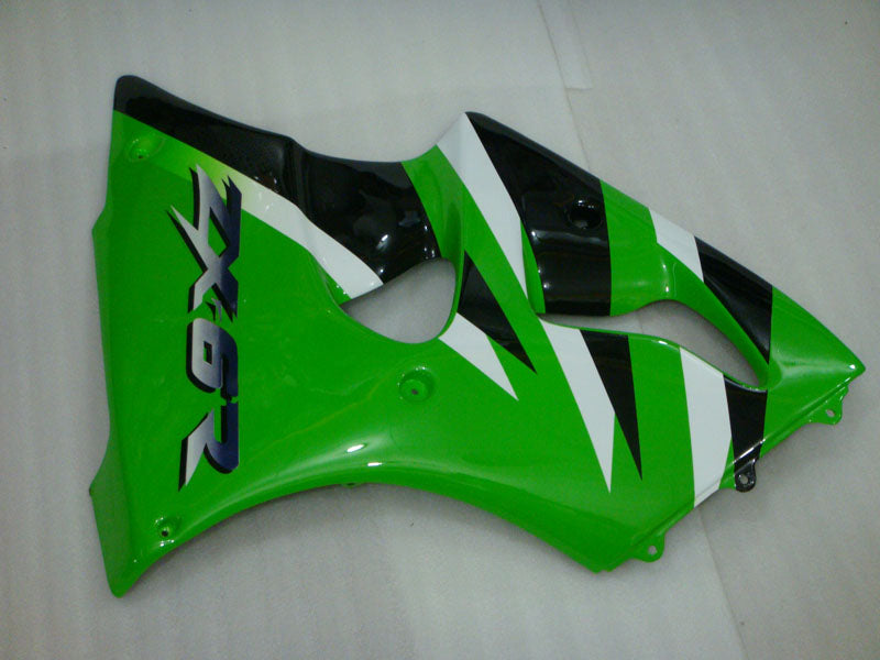 Green and Black Factory Style - NINJA ZX-6R 00-02 Fairing Kit