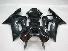 Black and Grey Flame - NINJA ZX-6R 03-04 Fairing Kit