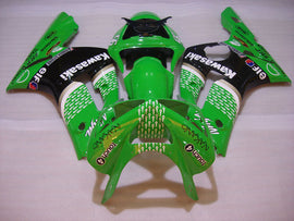 Green Black FUCHS - NINJA ZX-6R 03-04 Fairing Kit