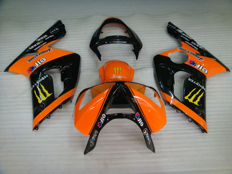 Orange and Black Monster - NINJA ZX-6R 03-04 Fairing Kit