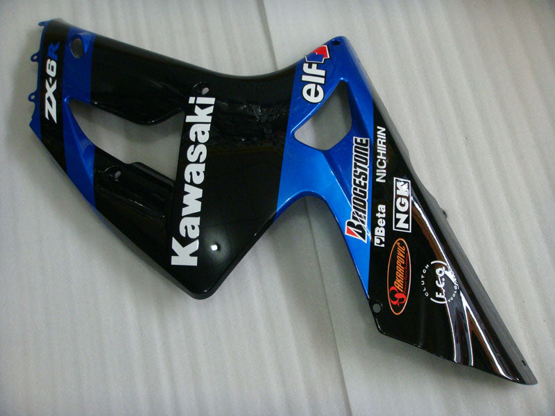 Blue Black Factory Style - NINJA ZX-6R 03-04 Fairing Kit