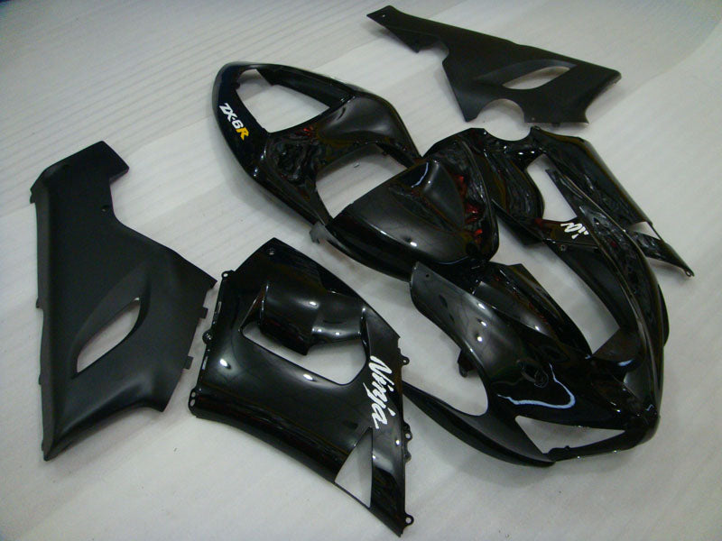 Black and Matte Black Factory Style - NINJA ZX-6R 05-06 Fairing Kit