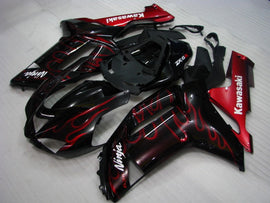 Black and Red Flame - NINJA ZX-6R 07-08 Fairing Kit