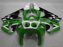 Load image into Gallery viewer, Green and White Black Factory Style - NINJA ZX-7R 96-03 Fairing Kit