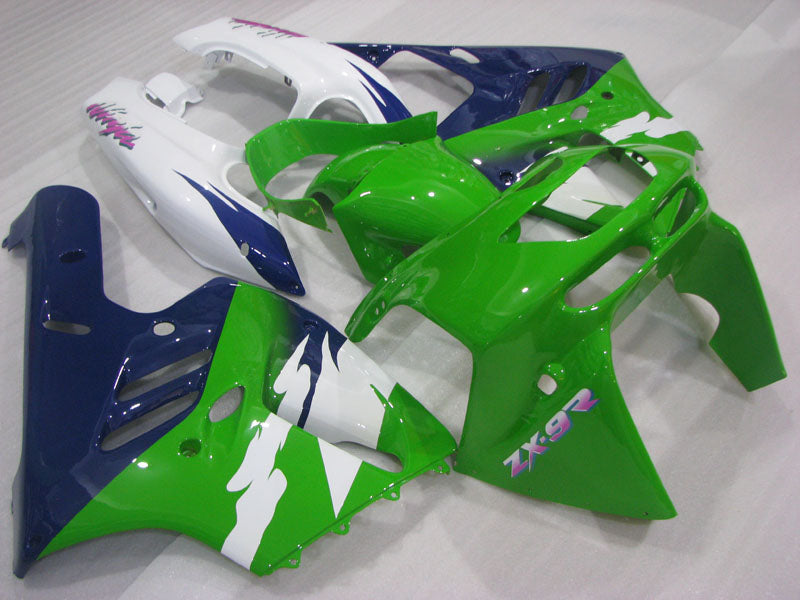 Green and White Blue Factory Style - NINJA ZX-9R 94-97 Fairing Kit