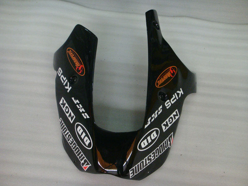 Green and Black with Number 14 Factory Style - NINJA ZX-9R 00-01 Fairing Kit