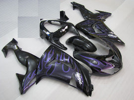 Black and Purple Flame - NINJA ZX-10R 06-07 Fairing Kit