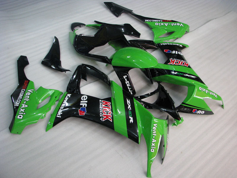 Green and Black PIRELLI - NINJA ZX-10R 08-10 Fairing Kit
