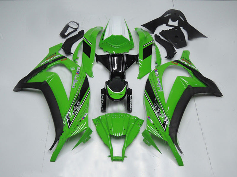 Green and Black PIRELLI - NINJA ZX-10R 11-15 Fairing Kit