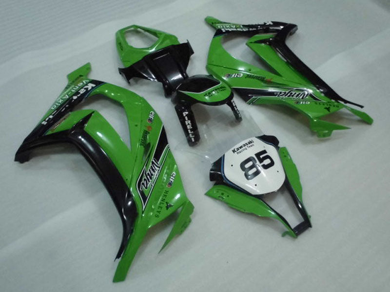 Green and Black with Number 85 PIRELLI - NINJA ZX-10R 11-15 Fairing Kit