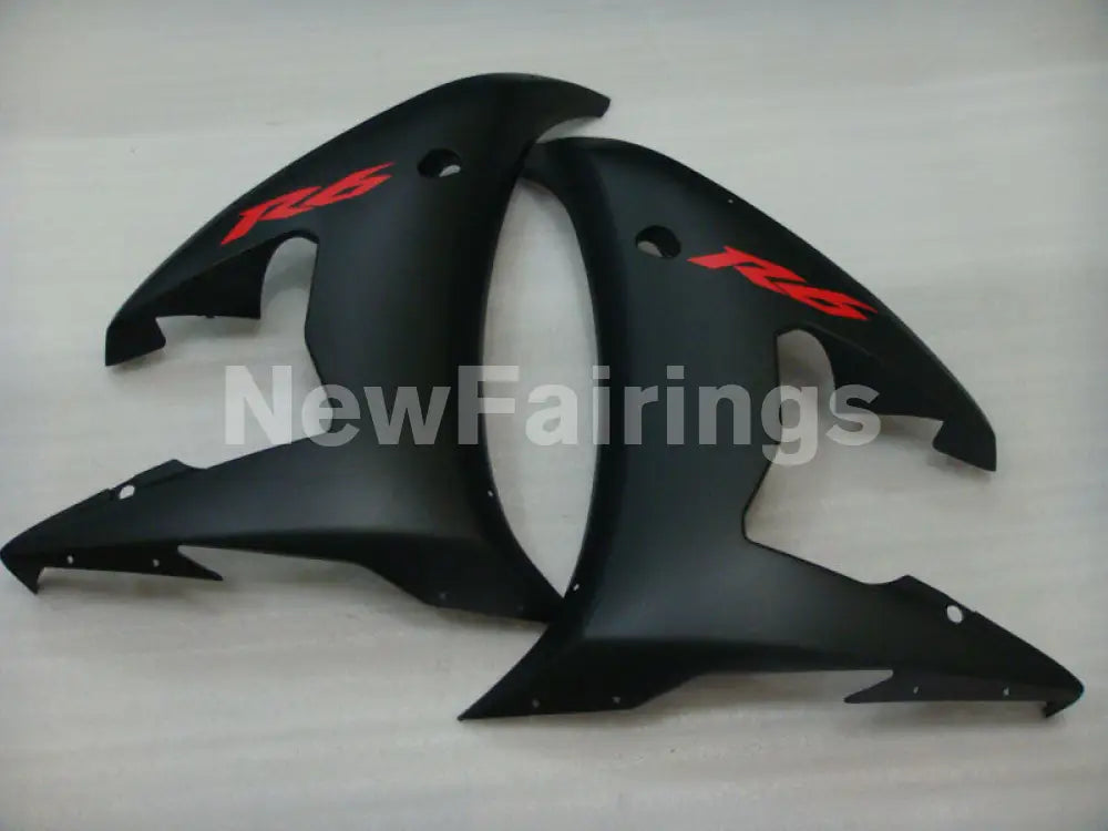 Matte Black and Gloss Black with Red Decals Factory Style - YZF-R6 03-04 Fairing Kit Vehicles & Parts > Vehicle Parts &