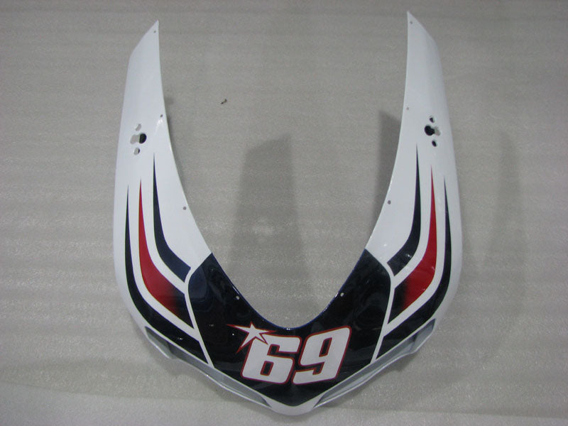 Number 69 White and Red Black Star - Ducati 848/1098/1198