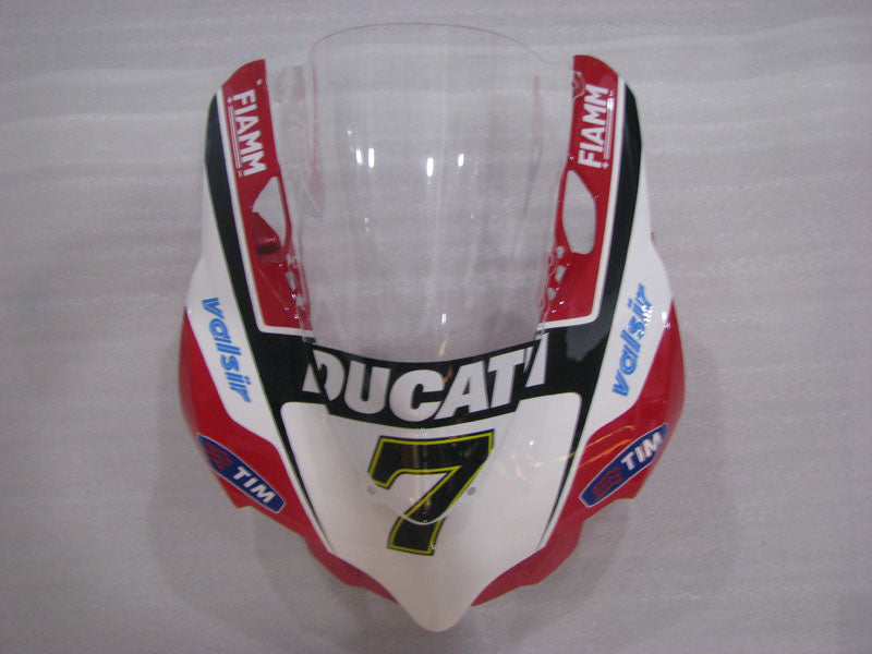 Number 7 Red and White Black TIM - Ducati 1199 Panigale