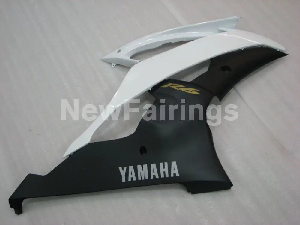 Pearl White and Matte Black Factory Style - YZF-R6 08-16 Fairing Kit Vehicles & Parts > Vehicle Parts & Accessories >