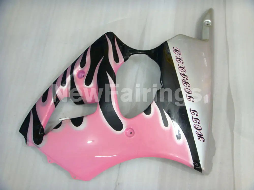Pink and Black Flame NINJA ZX 6R 00 02 Fairing Kit Vehicles